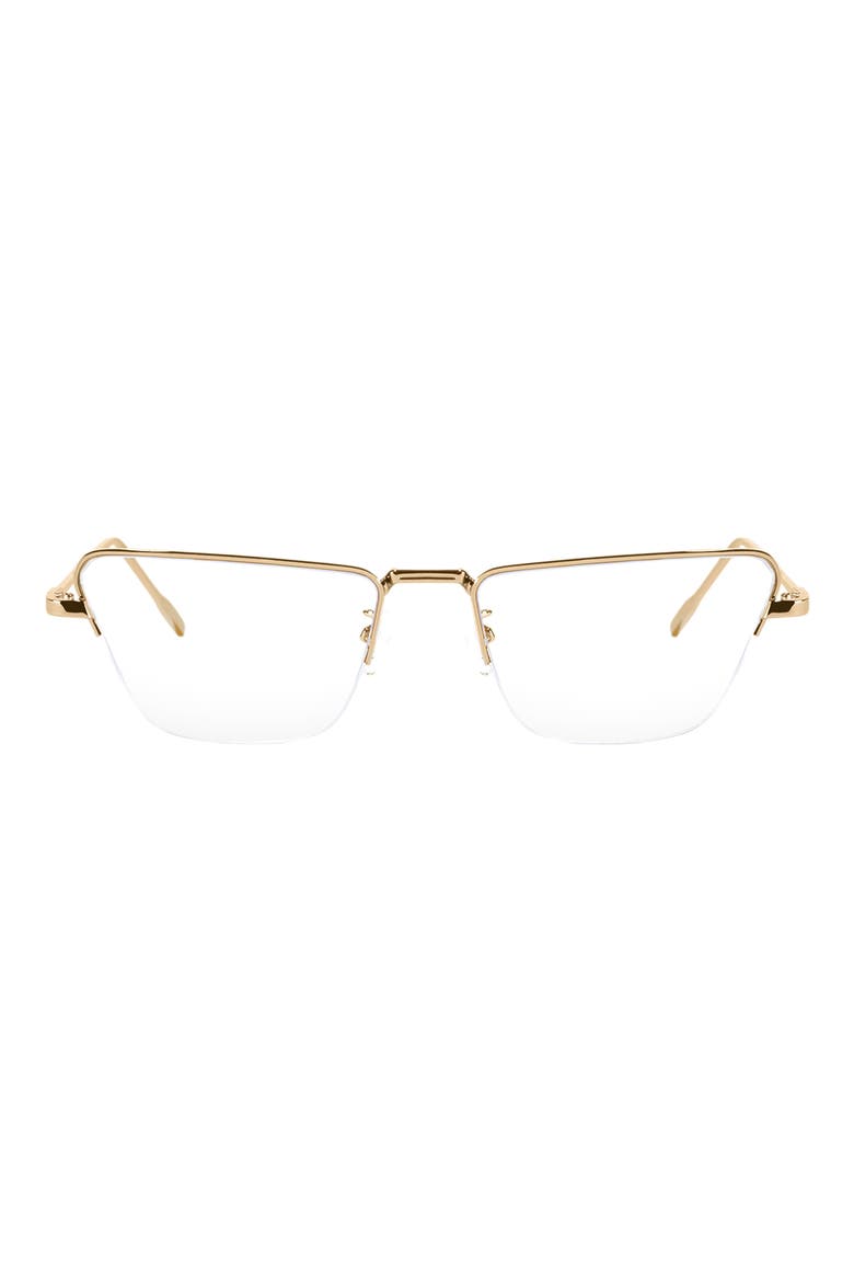 Aston 57mm Cat Eye Blue Light Blocking Glasses, Main, color, GOLD