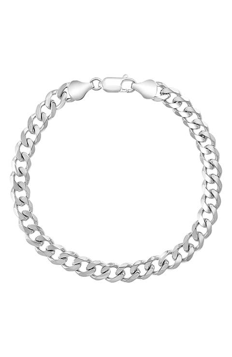Men's Sterling Silver Curb Link Bracelet