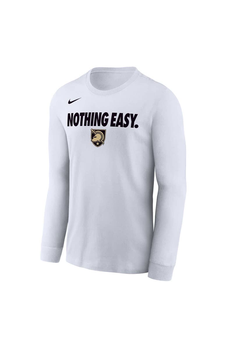 Nike Men's Nike White Army Black Knights 2025 On-Court Bench Long Sleeve T-Shirt, Alternate, color, 