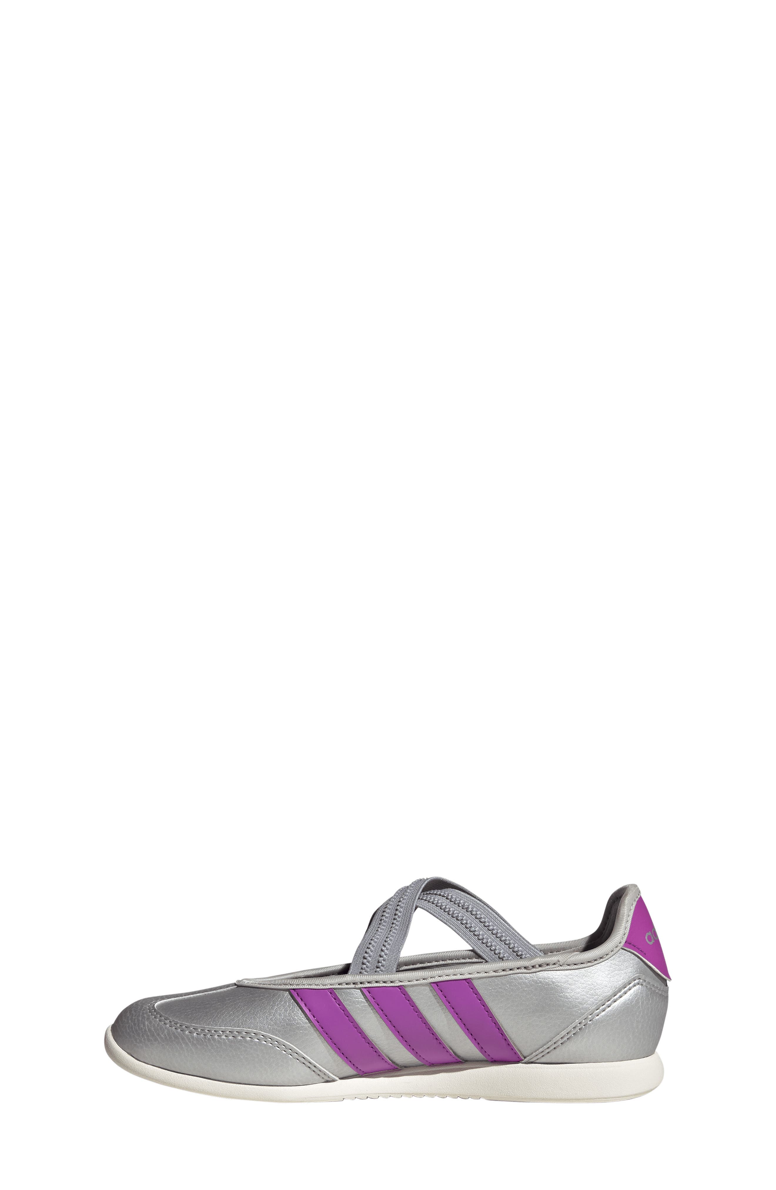 adidas Kids' Barreda Mary Jane Flat, Alternate, color, Silver / Purple / Off White