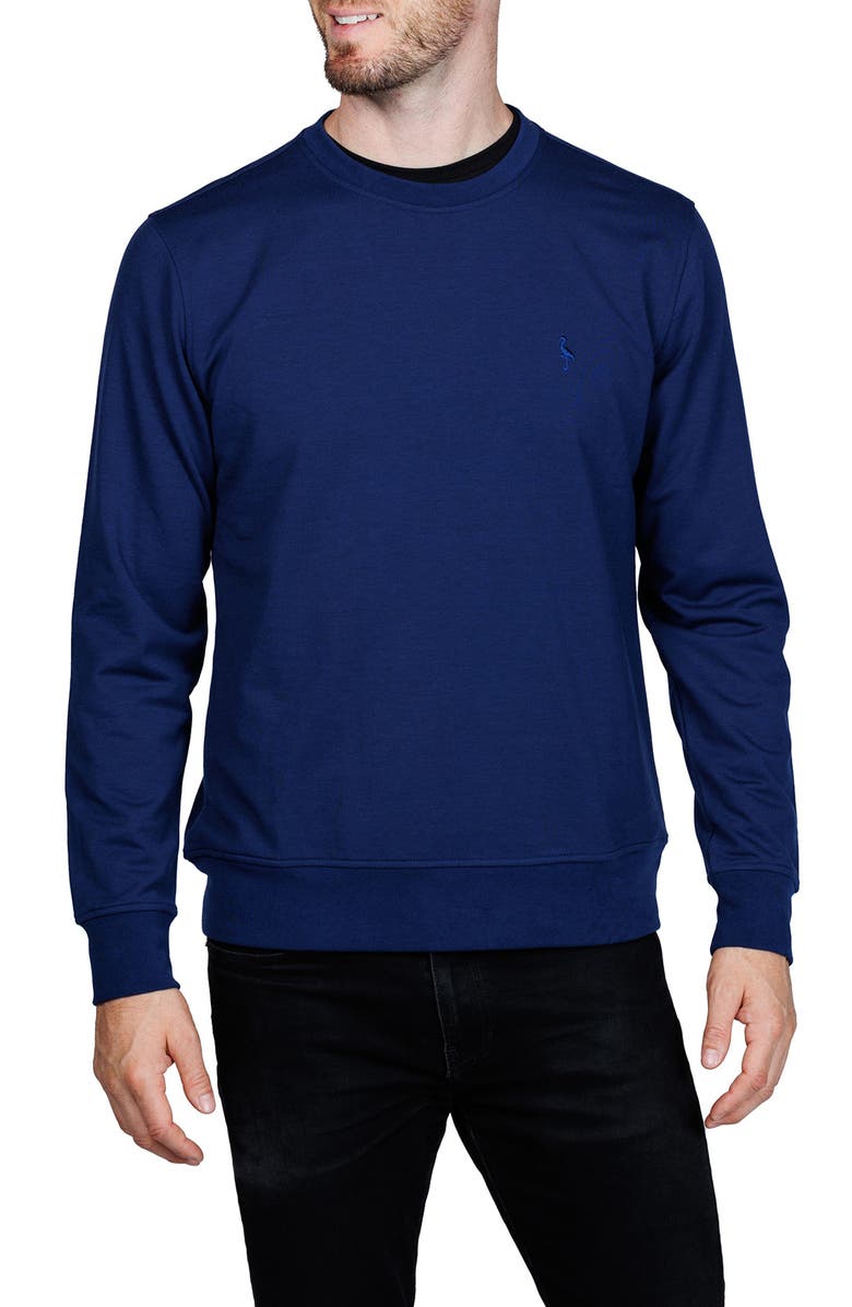 TailorByrd Fleece Crewneck Sweater, Main, color, Navy