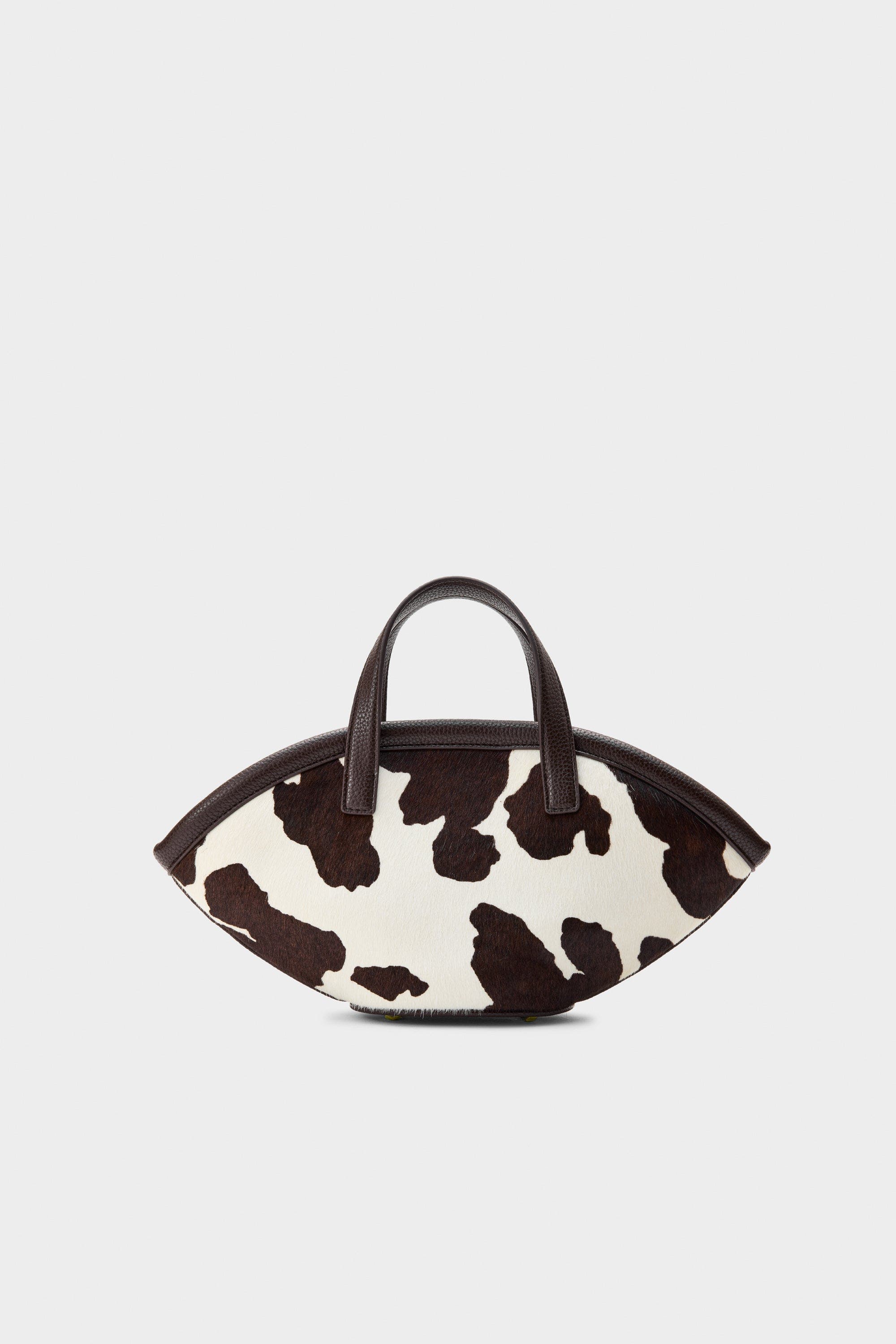 SIMONMILLER SIMON MILLER Haircalf Mini Mercado Tote in Cow Print, Alternate, color, Cow Print