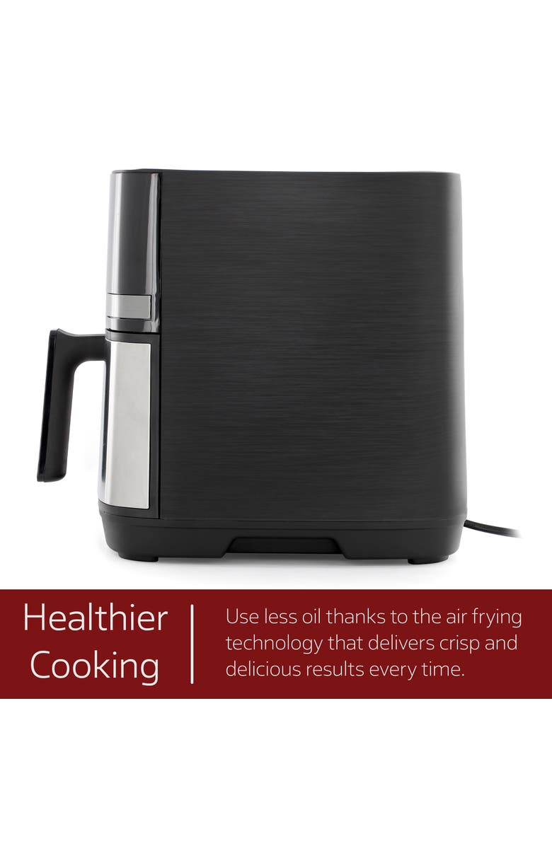 Megachef 8.5 Quart Bundle Electric Air Fryer in Black and Stainless Steel with 125 Piece Paper Liners, Alternate, color, 