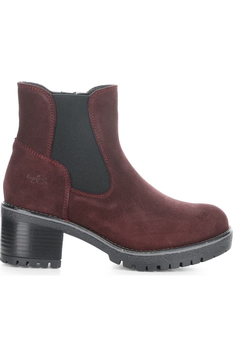 Bos. & Co. Mercy Waterproof Zip Bootie, Alternate, color, Mulberry Suede