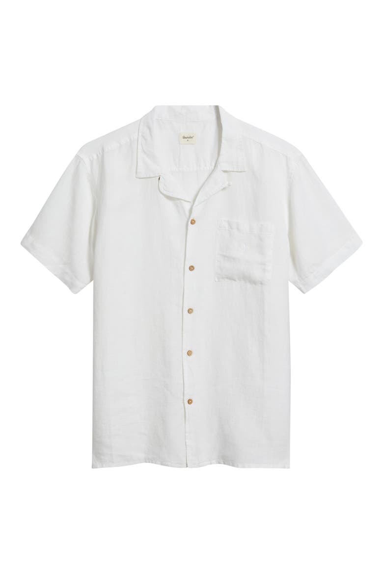 Solid Camp Shirt, Alternate, color, WHITE