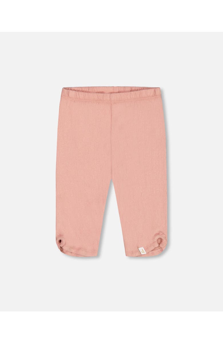 Deux par Deux Little Girl's Crinkle Jersey Capri Legging Dark Old Pink, Main, color,