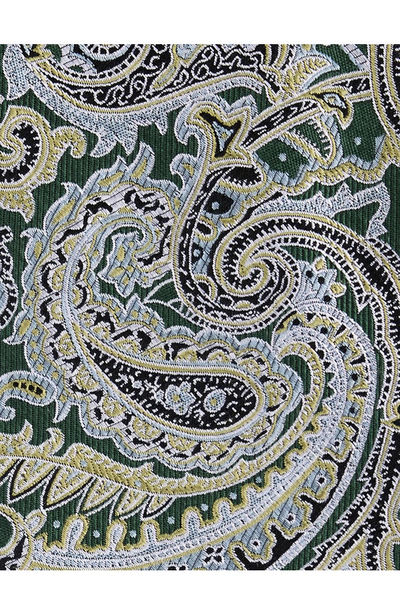 Oak Hill Premium by DXL Big & Tall Paisley Tie, Alternate, color, Green