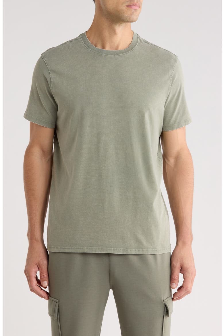Acid Wash Stretch Cotton T-Shirt, Main, color, MOUNTAIN SAGE