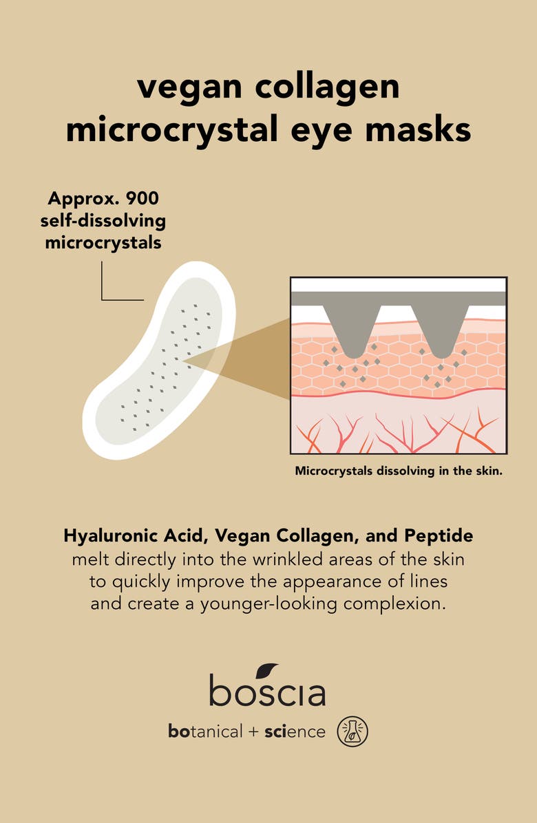 Boscia Vegan Collagen Microcrystal Eye Mask, Alternate, color, 