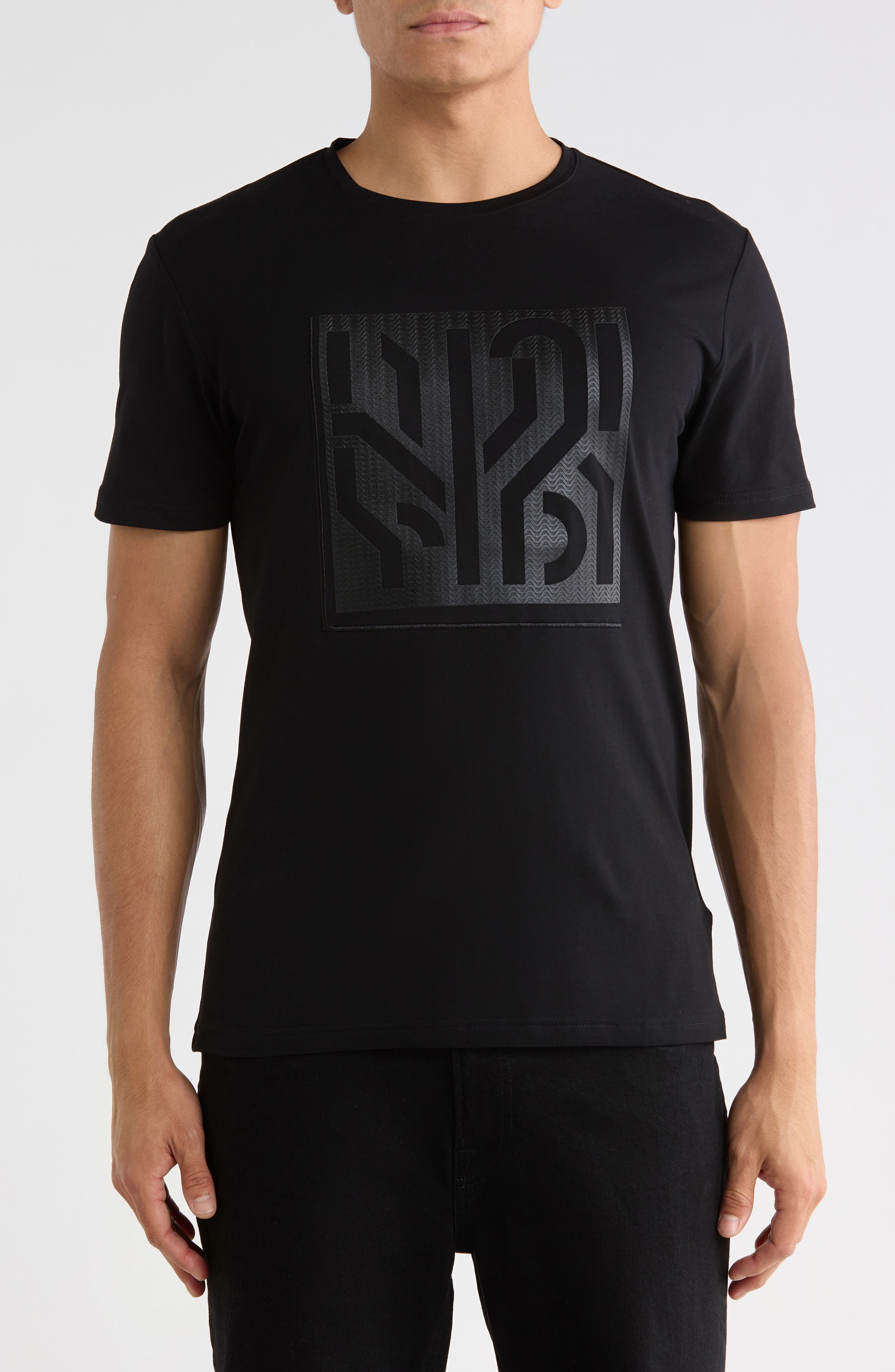 3D Geometric Line Graphic T-Shirt