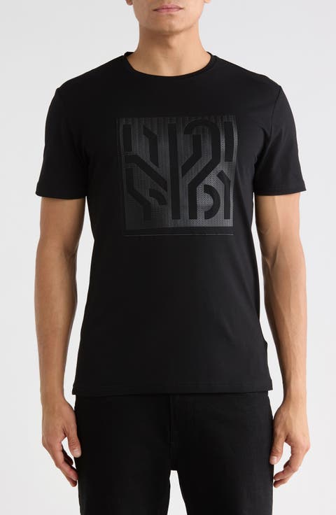 3D Geometric Line Graphic T-Shirt