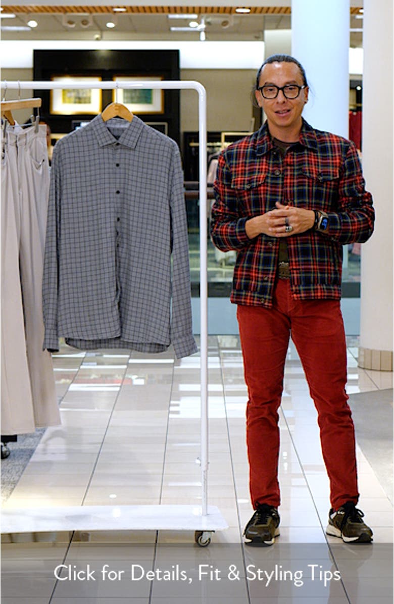 Stelton Windowpane Check Button-Up Shirt, sales video thumbnail