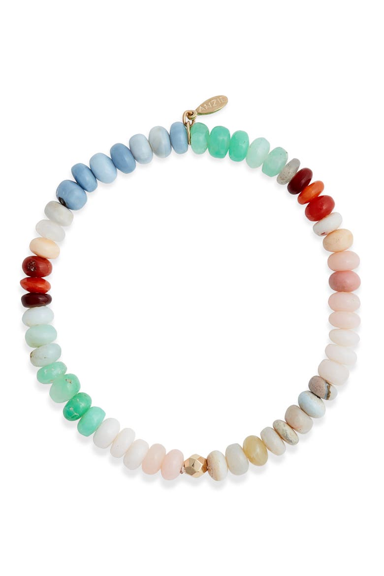 Boheme Beaded Opal Stretch Bracelet, Main, color, MULTICOLOR