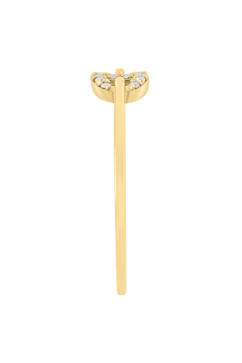 14K Yellow Gold Pavé Diamond Mariner Link Stackable Ring, Alternate, color, GOLD