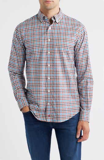 johnnie-O Hartwick Plaid Nylon Blend Button-Down Shirt