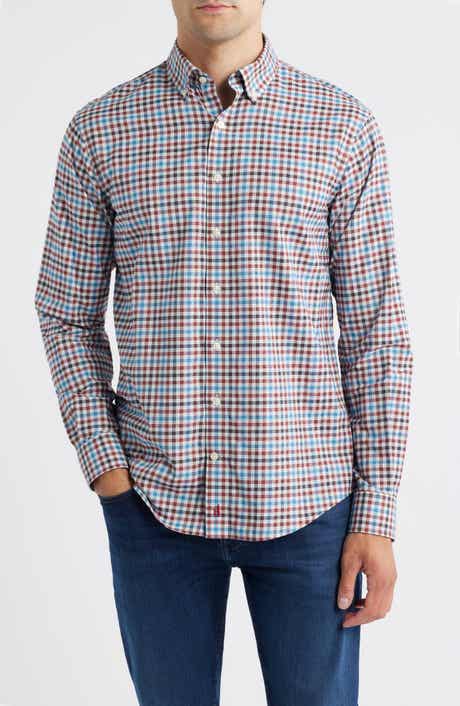johnnie-O Hartwick Plaid Nylon Blend Button-Down Shirt