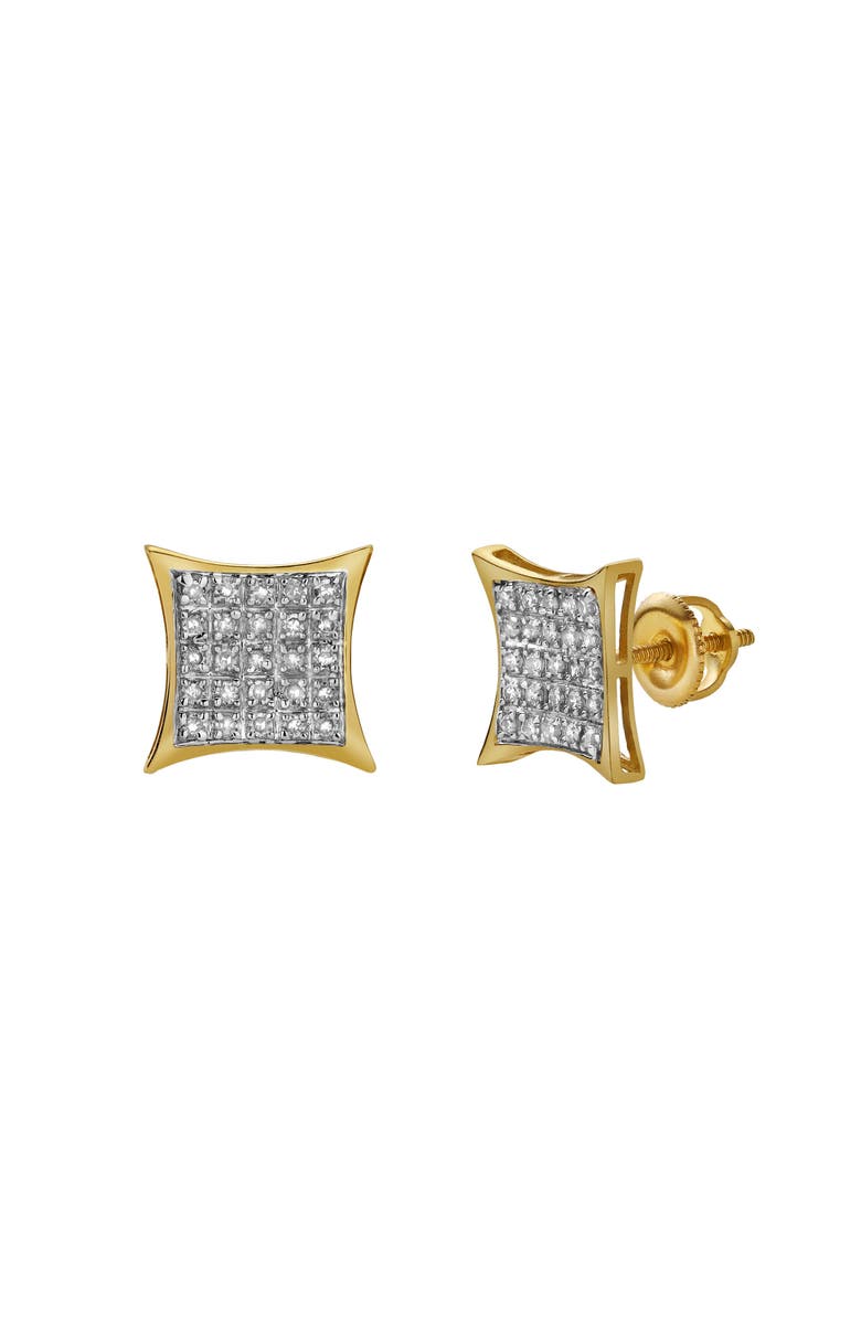 LuvMyJewelry Devaneio 10K Yellow Gold Diamond Unisex Earrings - 0.21 Cts, Alternate, color, 10K Yellow Gold