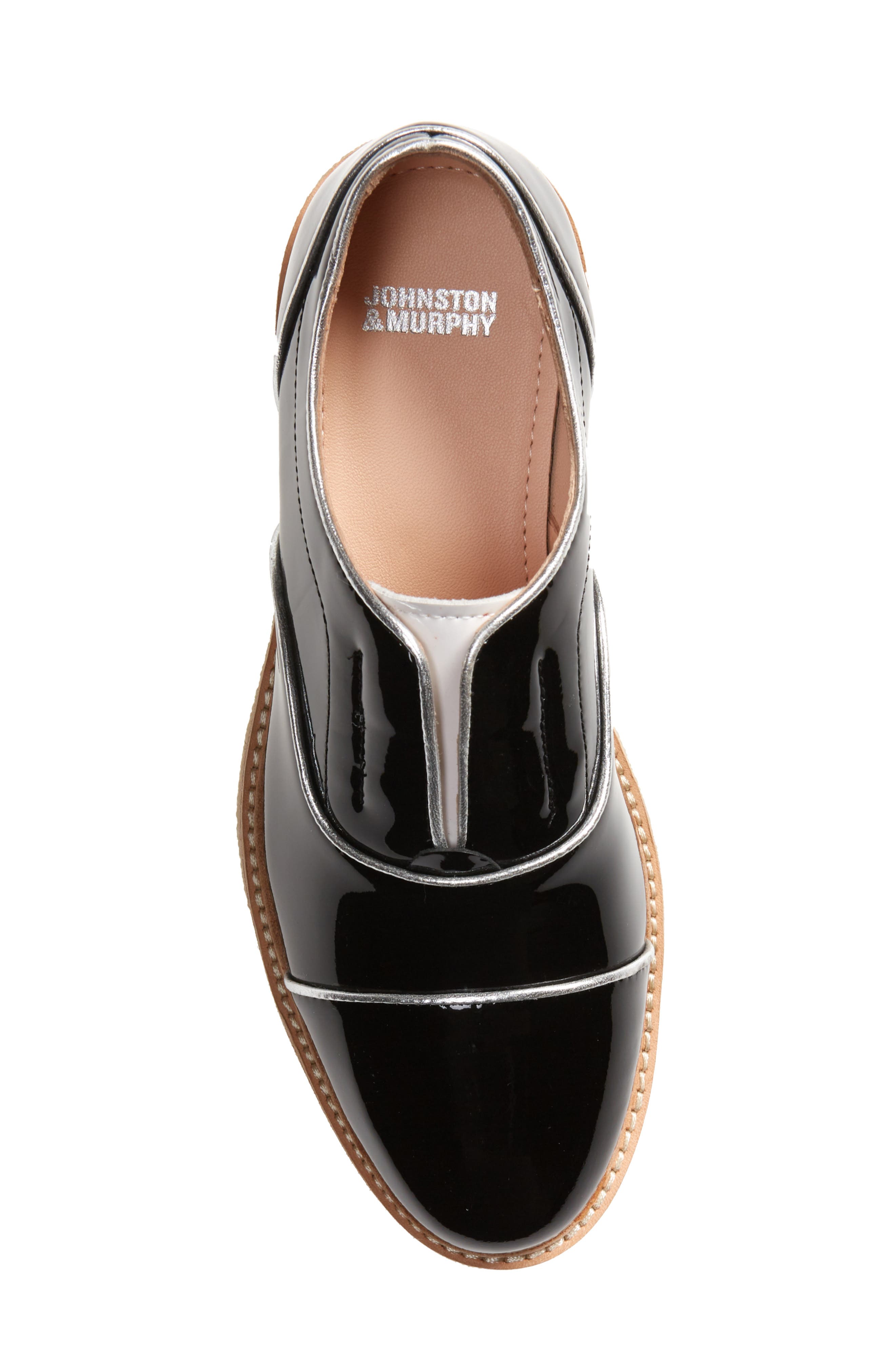 Johnston & Murphy Francine Laceless Slip-On Oxford, Alternate, color, 