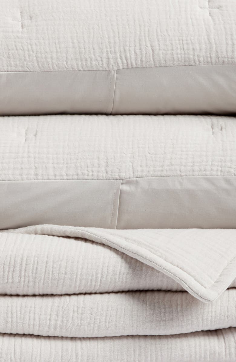 Nordstrom Cotton Gauze Quilt & Shams Set, Alternate, color, 