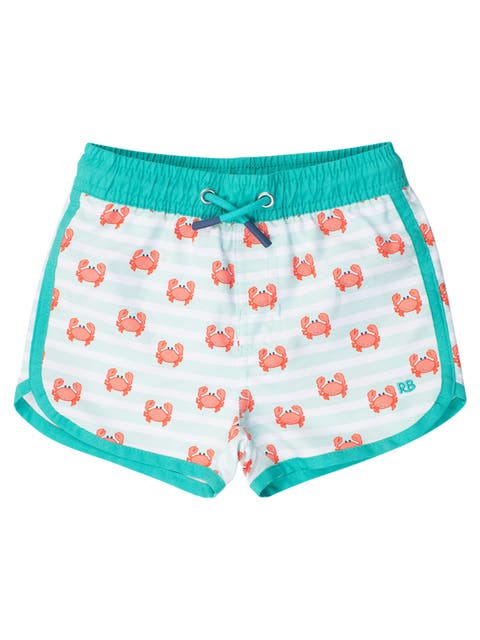 Baby Boys UPF50+ Sun Protected Dolphin Hem Swim Trunks