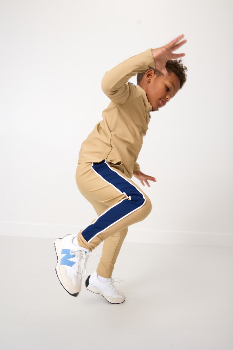 Boys Warm-Up Jogger Pant, Alternate, color, Khaki Navy Stripe