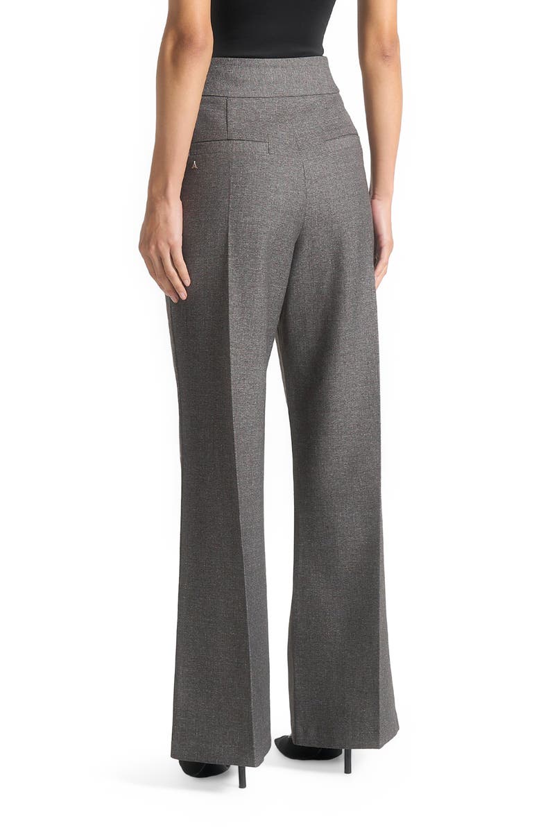 Manière De Voir Elsa High Waisted Tailored Trousers, Alternate, color, Grey Marl