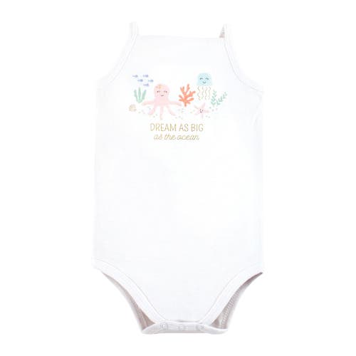 Hudson Baby Soft Cotton Sleeveless Bodysuit In Pink