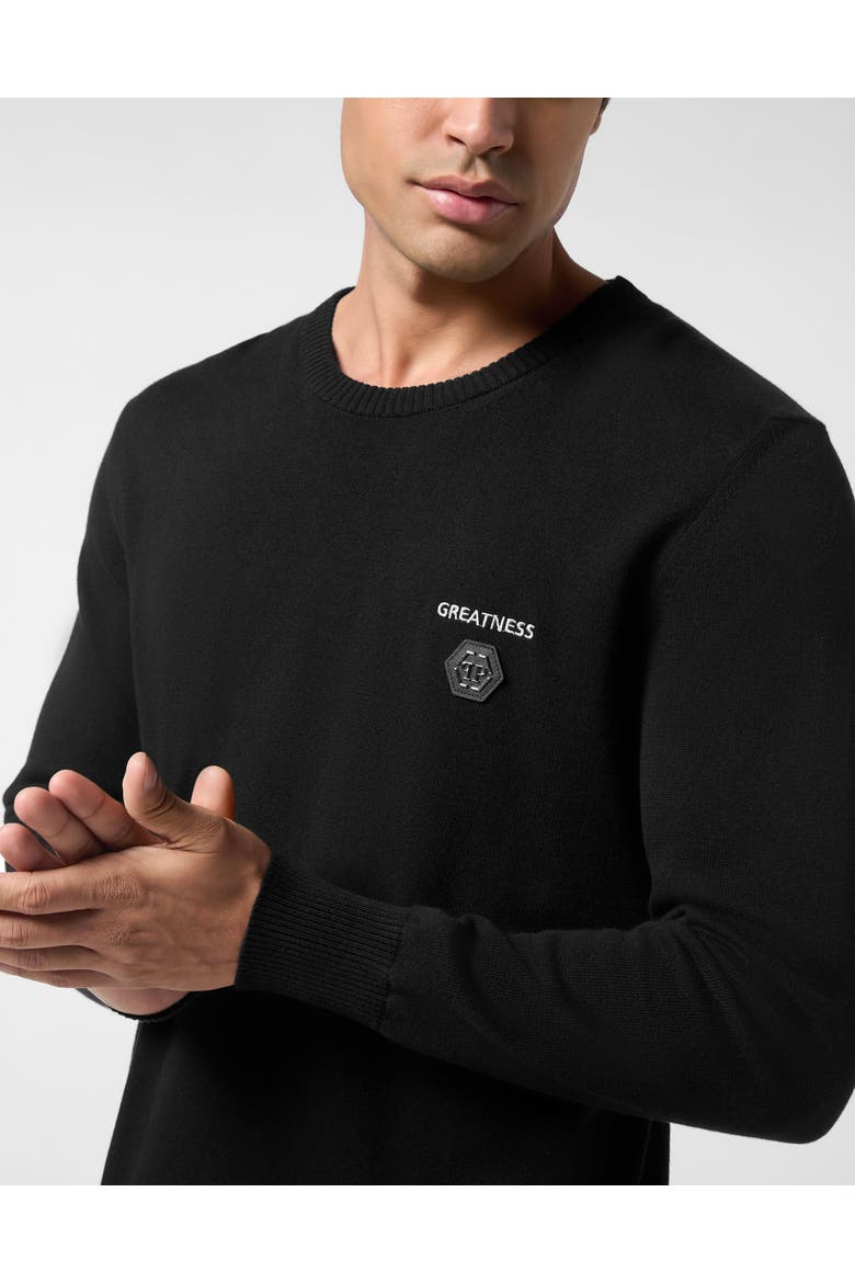 Round Neck Pullover Greatness Men, Alternate, color, black