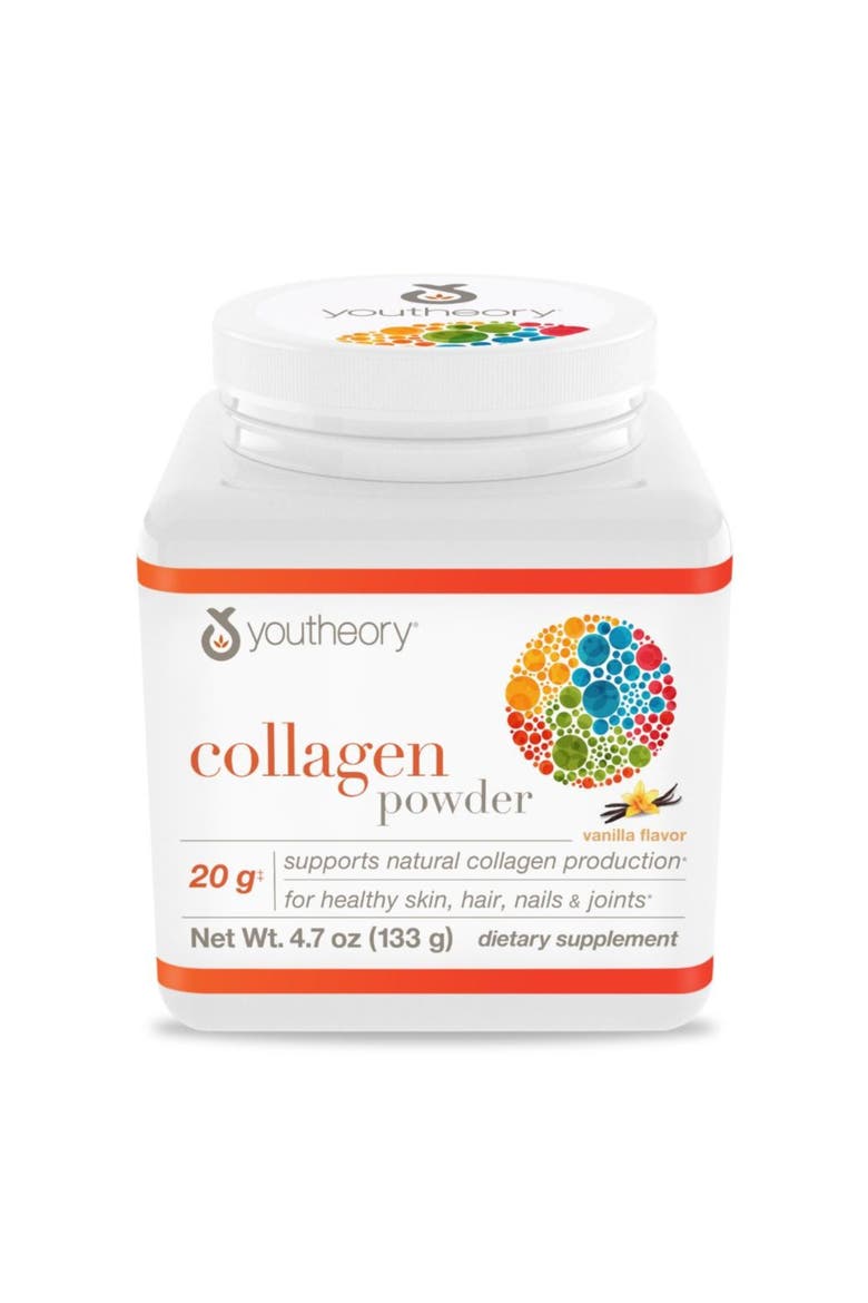 Hydrolyzed Collagen Powder with Vitamin C and Biotin Supplement 4.7oz, Main, color, None