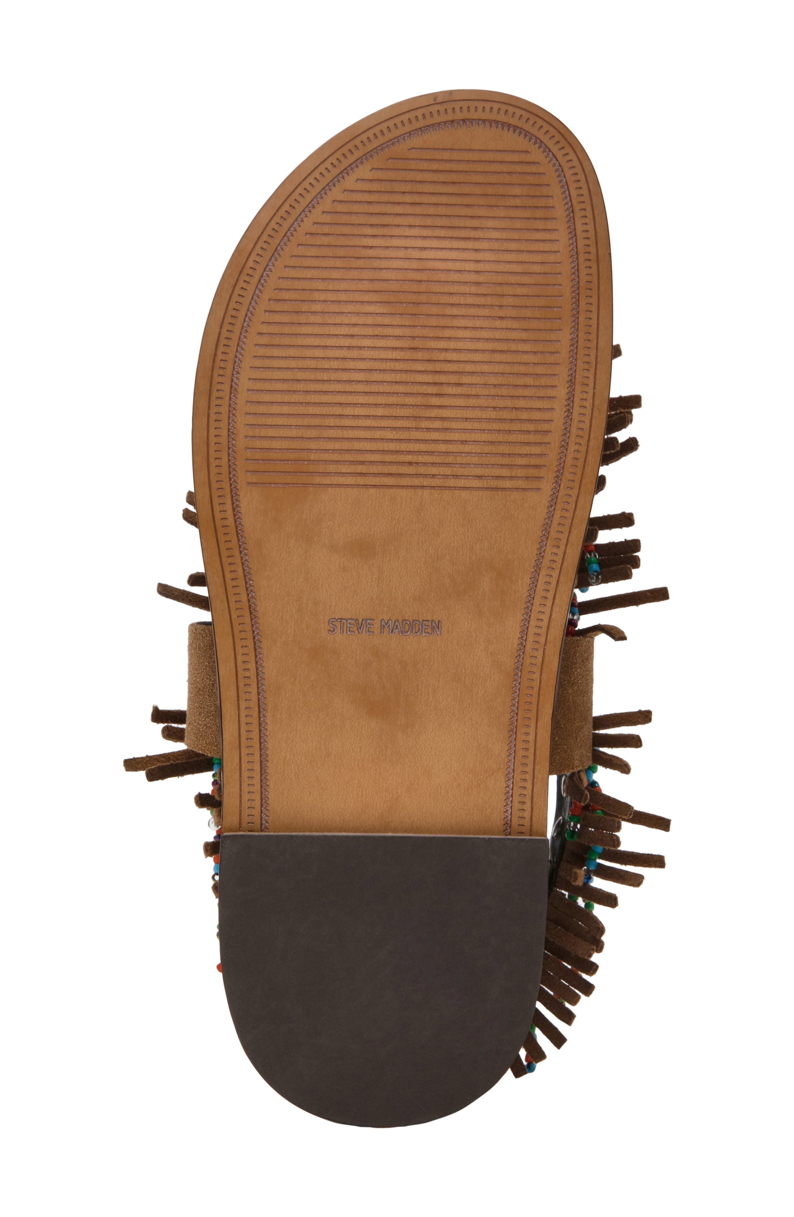 Steve Madden Wendell Beaded Fringe Ankle Strap Sandal, Alternate, color, 