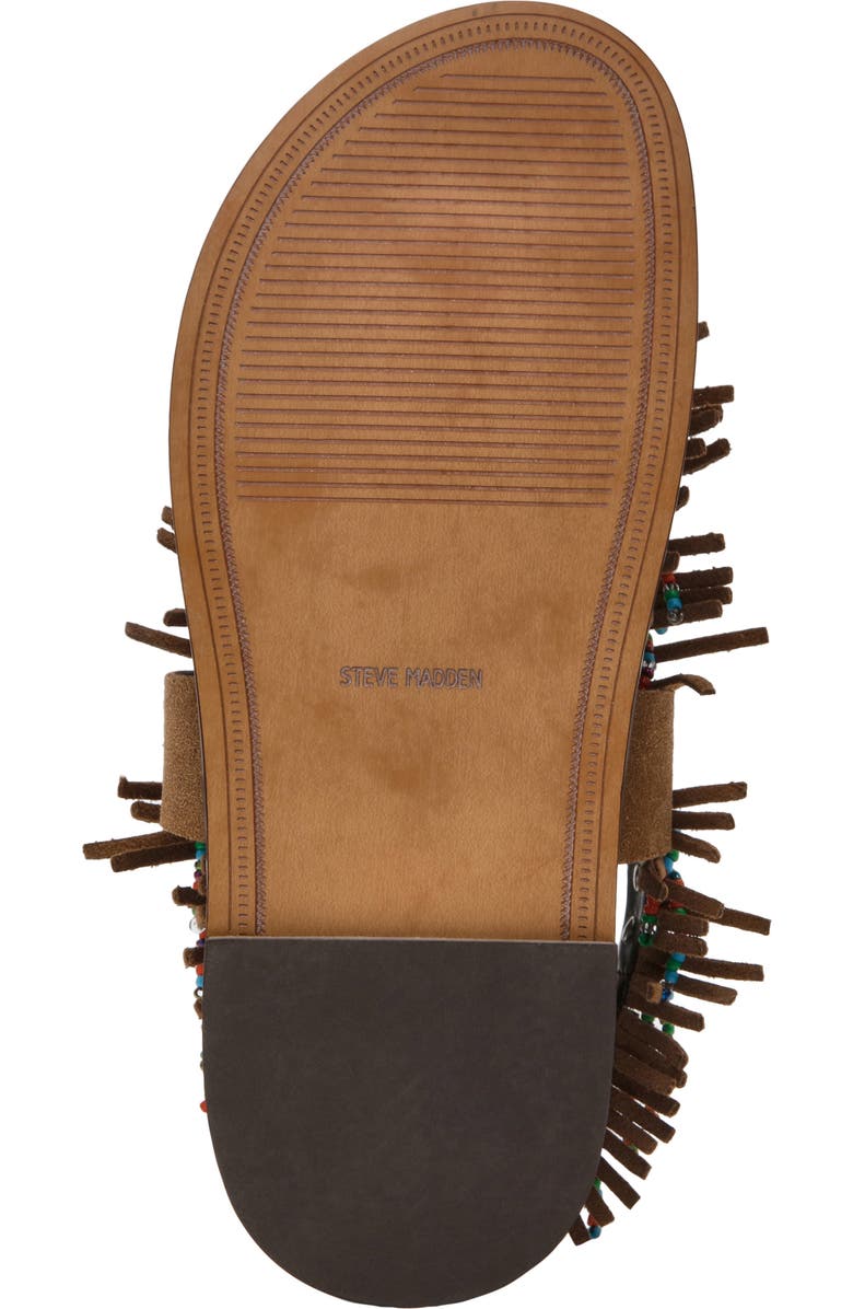 Steve Madden Wendell Beaded Fringe Ankle Strap Sandal, Alternate, color,