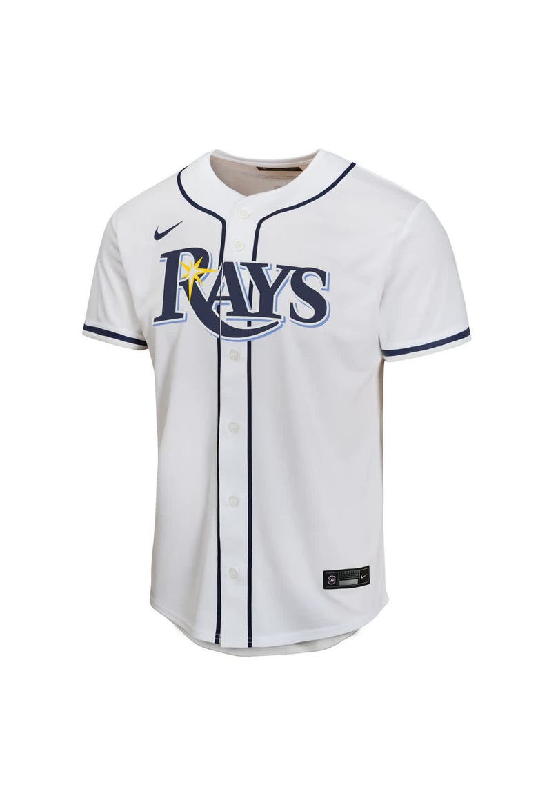 Youth Nike Junior Caminero White Tampa Bay Rays Home Player Game Jersey, Alternate, color, White