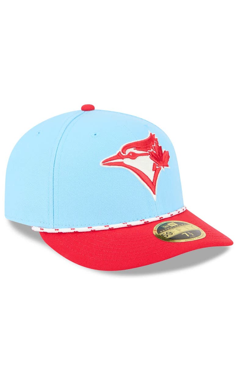 New Era Men's New Era Light Blue/Red Toronto Blue Jays 2025 Canada Day Low Profile 59FIFTY Fitted Hat, Alternate, color, 