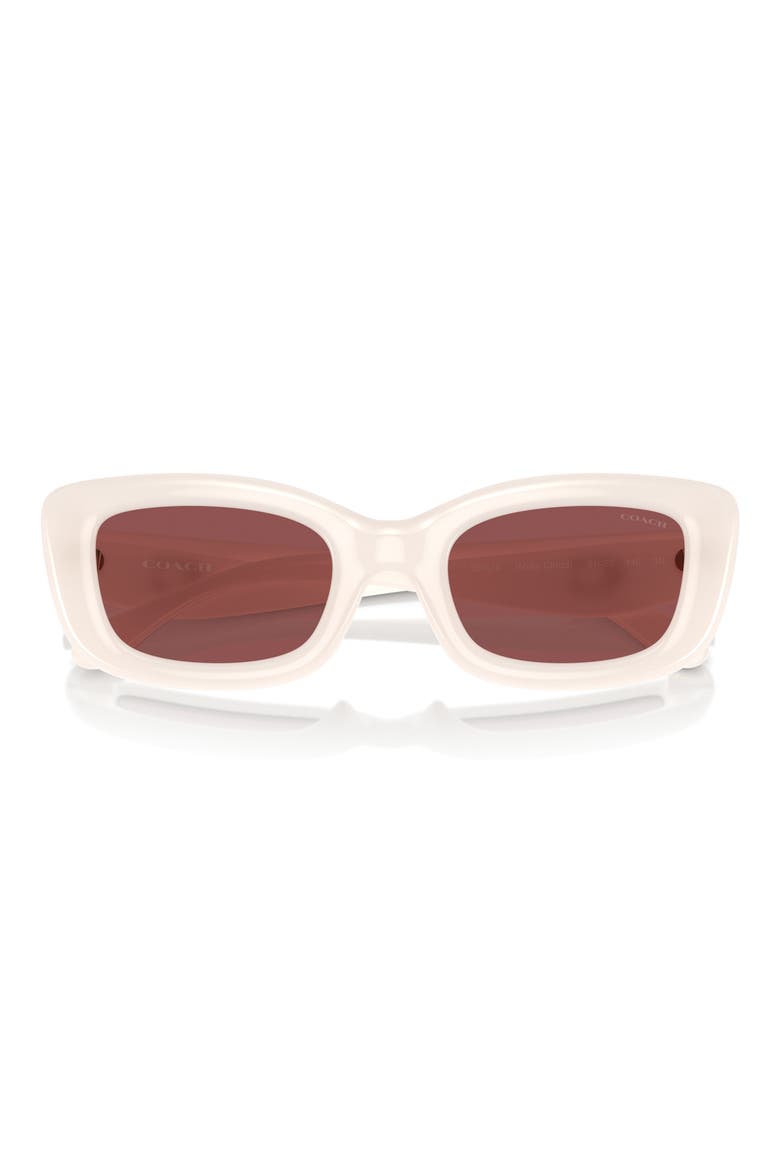 51mm Rectangular Sunglasses, Main, color, WINE