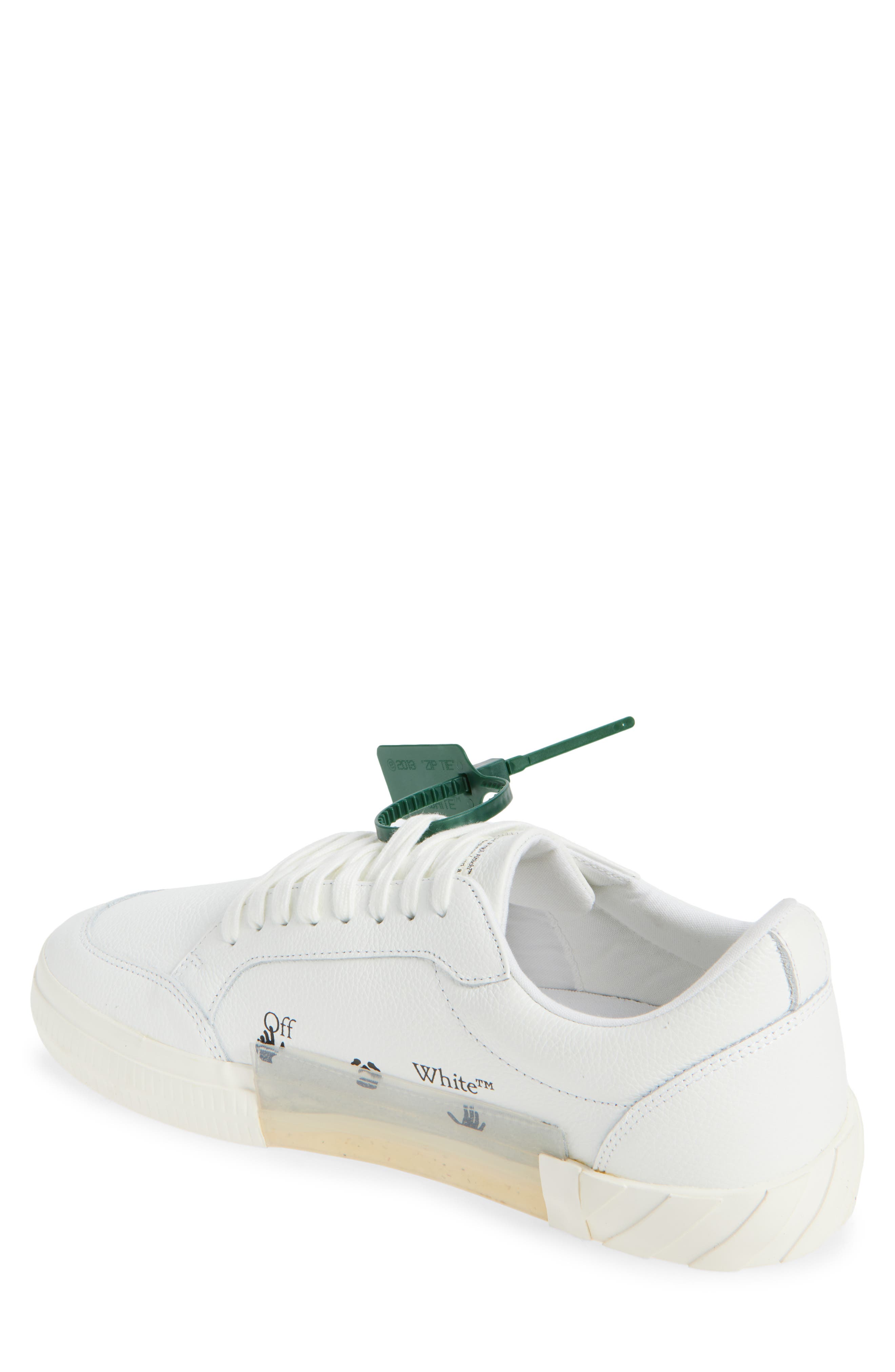 Off-White Low Vulcanized Calf Leather Sneaker, Alternate, color, 