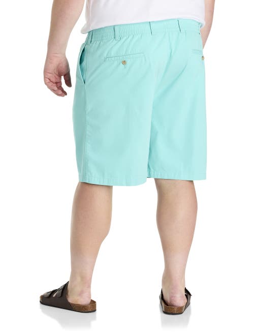 Harbor Bay By Dxl Big & Tall Elastic-waist Shorts In Aqua Sky