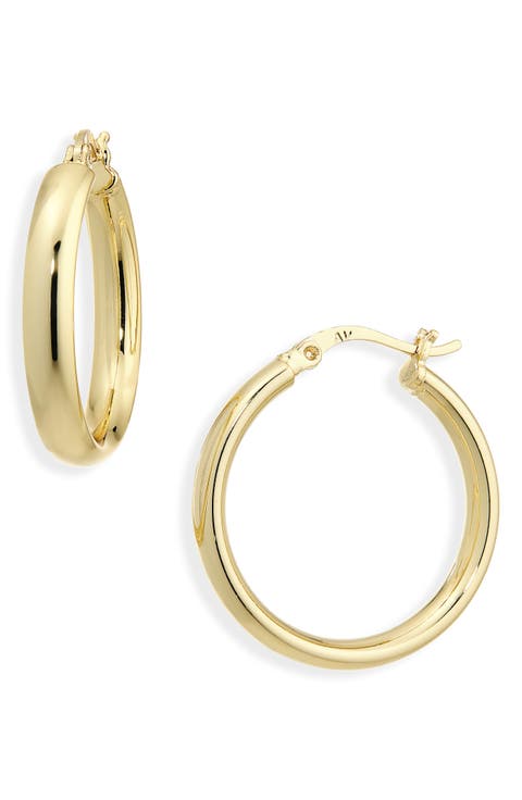 Medium Round Hoop Earrings