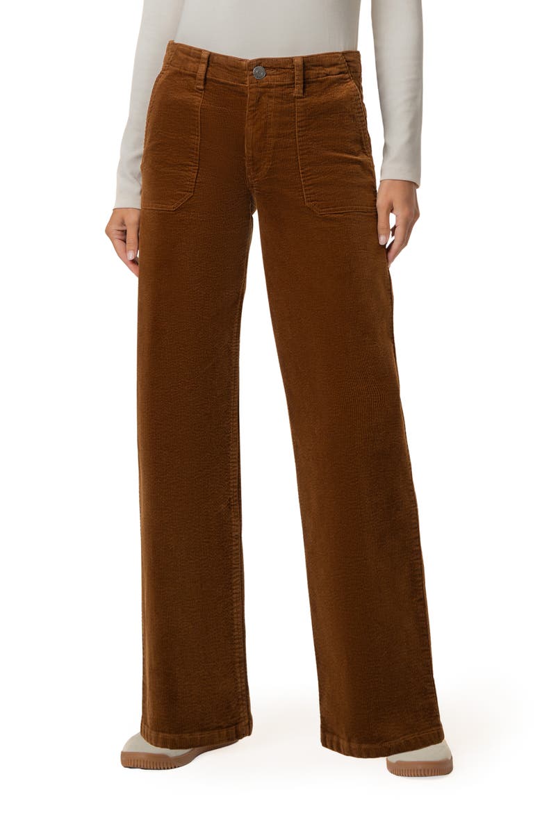 Wide Leg Corduroy Pants, Main, color, NUTMEG