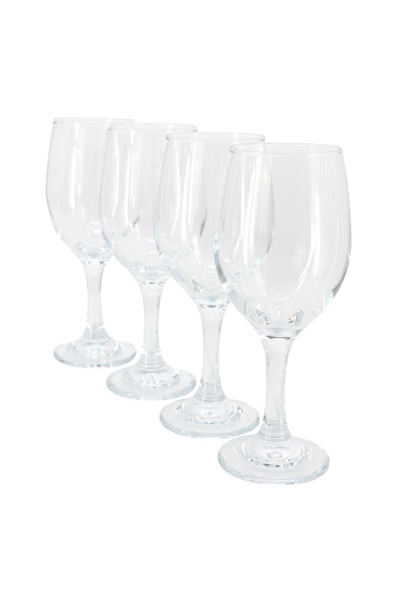 Belinni 4 Piece 14.2 Ounce Classic Wine Glass Set, Main, color, Clear