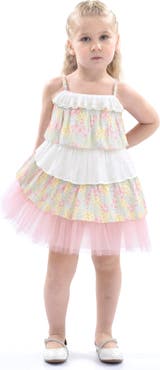 Mimi Tutu Tiered Warm Floral Dress Set
