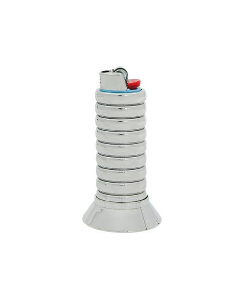 Fry Powers Gio Lighter Holder In Silver