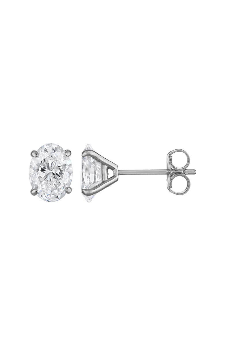 FZN 14K Gold Lab Grown Diamond Stud Earrings, Main, color, White