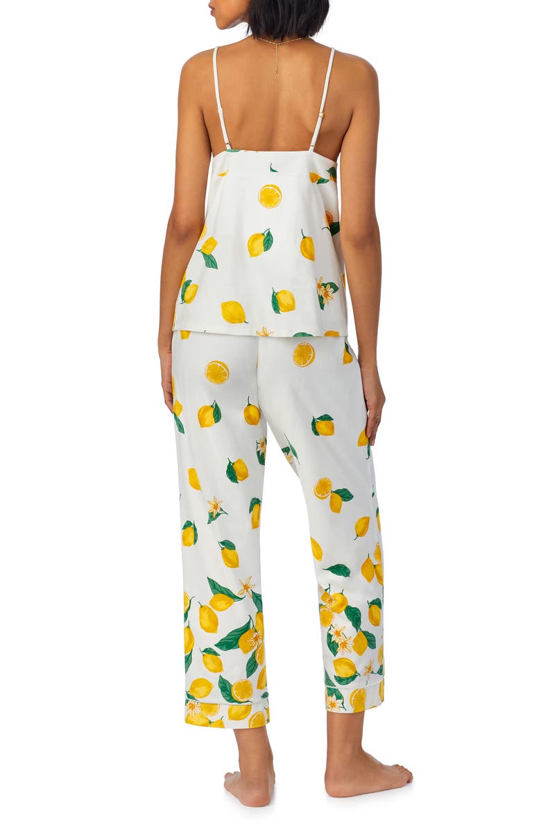 BedHead Pajamas Stretch Organic Cotton Jersey Crop Pajamas, Alternate, color, Main Squeeze Border