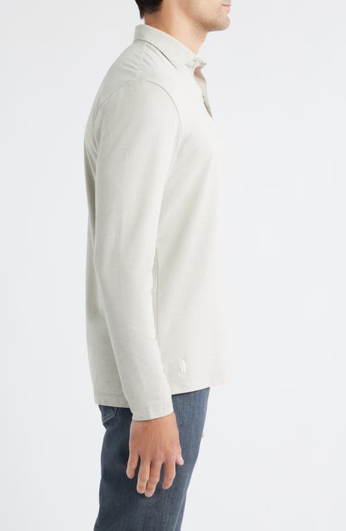 Johnnie-o Idris Top Shelf Long Sleeve Polo In Brown