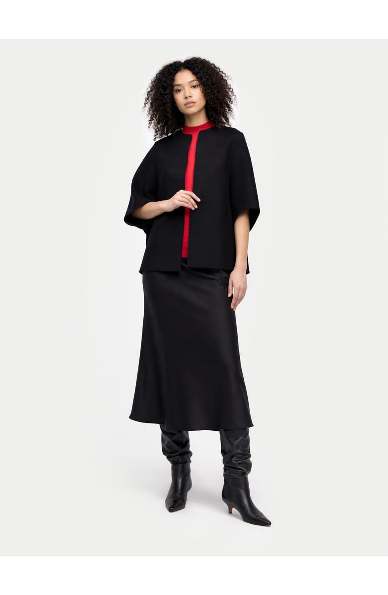 Gobi Cashmere Cashmere Poncho Jacket, Alternate, color, Black