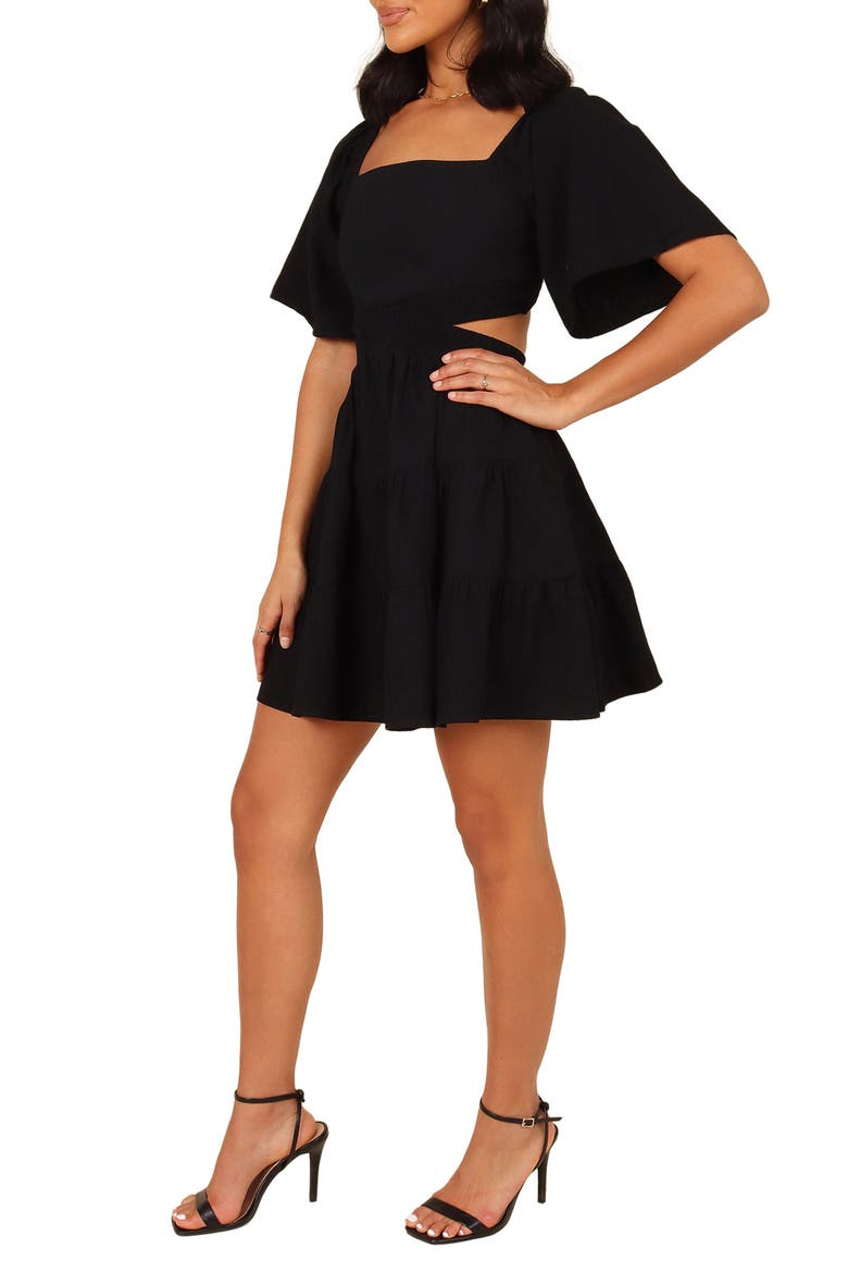 Jordyn Cutout Minidress, Alternate, color, BLACK