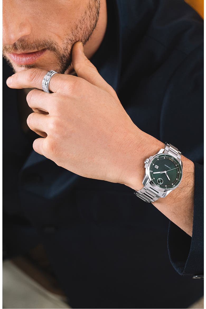 Bold Verso Automatic Bracelet Watch, 41mm, Alternate, color, GREEN