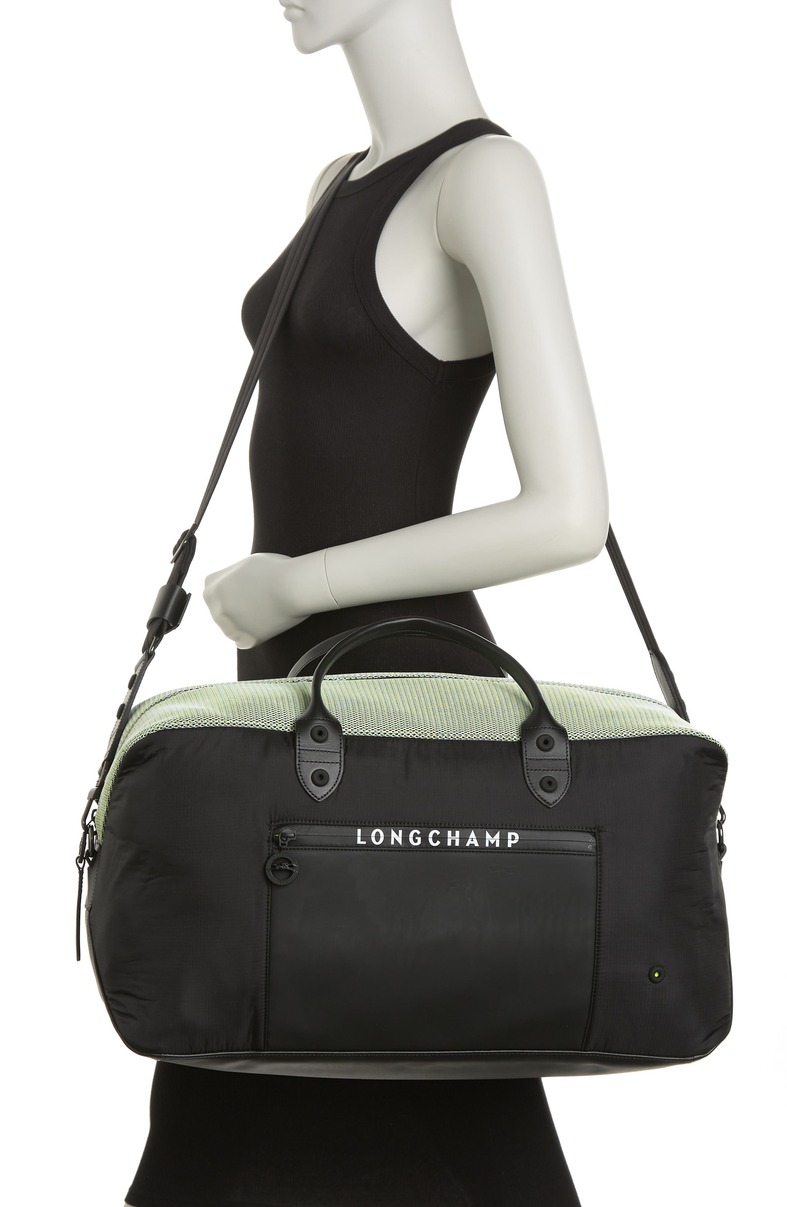 Longchamp Urban Duffle w/ Strap, Alternate, color, Black