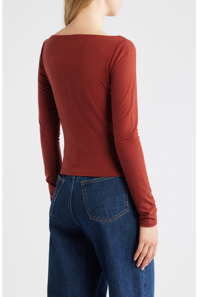 Wiley Long Sleeve Knit Top, Alternate, color, FIG JAM