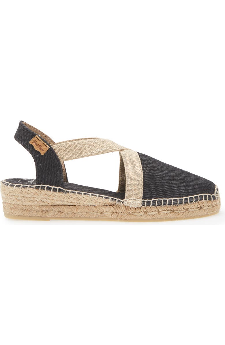 Toni Pons Verdi Espadrille Wedge, Alternate, color, Black